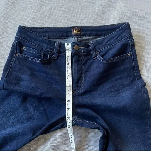 Lee Dark Denim Straight Leg Jeans Women’s Size 10 S/C - Picture 4 of 8